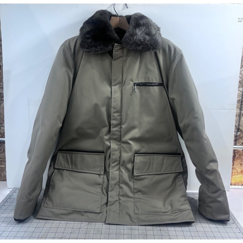 Vintage '80's Men's Browning Goose Down Coat Faux Fur Collar w/Hood Size 40 - Picture 1 of 16